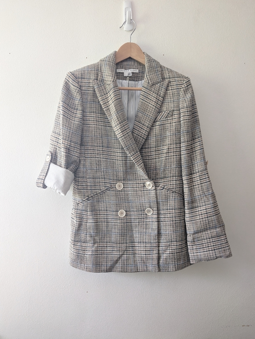 Veronica Beard Parineti Houndstooth Dickey Jacket Blazer Celebrity Size 0 - Picture 3 of 12